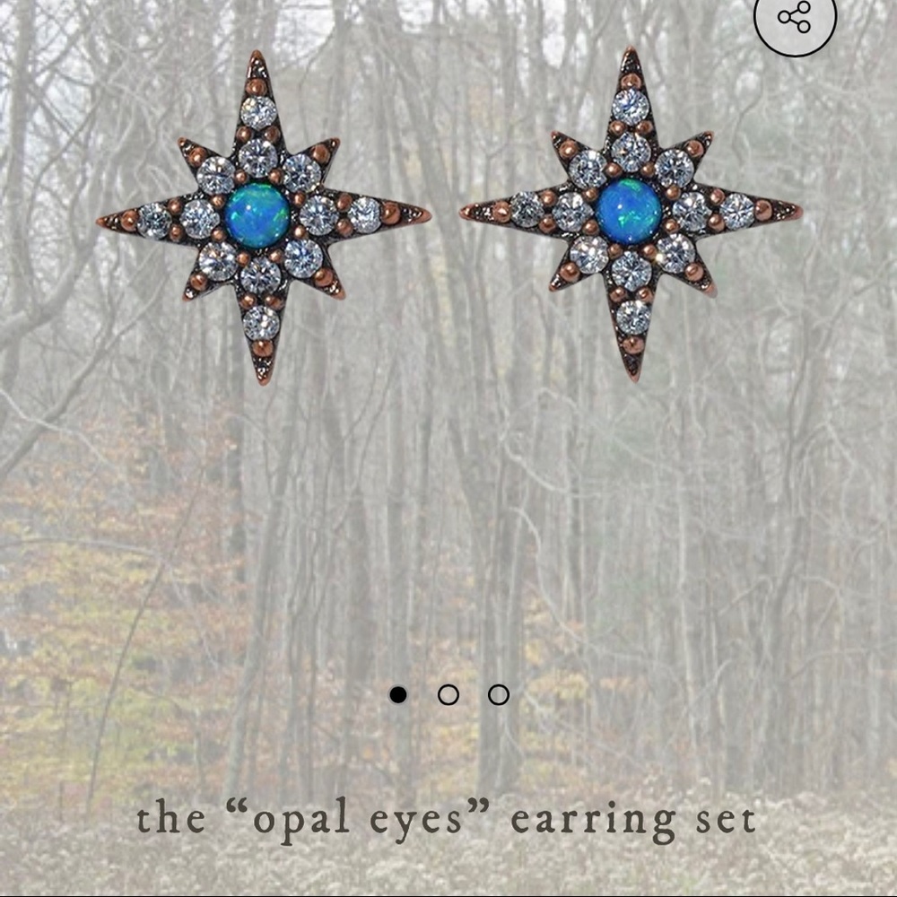 taylor swift opal eyes blue earrings jewelry ring - Picture 5 of 16